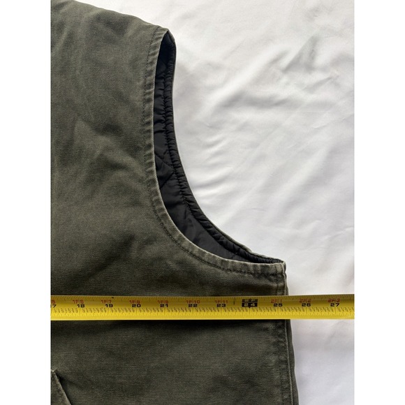 Carhartt VO2 MOS Large Work Vest Green Insulated Full Zip Canvas Vintage USA XXL - Picture 5 of 9
